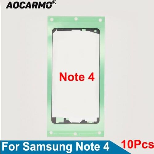 Aocarmo 10Pcs/Lot For Samsung Note 4 N910 Screen Frame Glue Adhesive LCD Front Sticker Tape