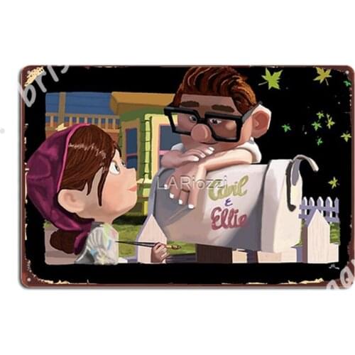 Up Carl And Ellie Metal Signs Club Club Bar Plaques Designing Tin sign Posters