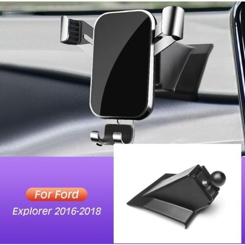 Car Mobile Phone Holder Air Vent Mounts GPS Stand Gravity Navigation Bracket For Ford Explorer 2016 2017 2018 Car Accessories