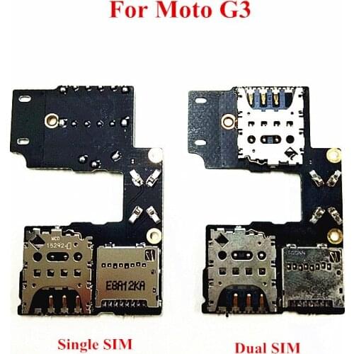 For Motorola Moto G3 3rd XT1540 XT154 Dual/Single SD Memory SIM Card Reader Holder Flex Cable Replacement Repair Parts