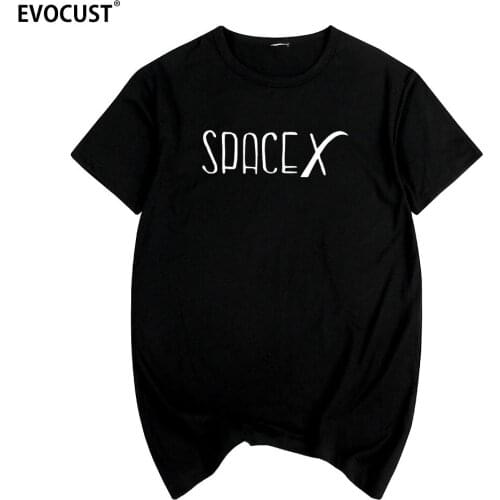 Spacex Elon Musk Dragon Falcon 9 Summer print T-shirt Cotton Men T shirt New women TEE