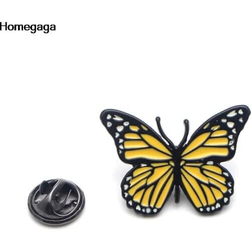 Homegaga butterfly Zinc alloy tie pins badges para shirt bag clothes cap backpack shoes brooches badges medal D1912