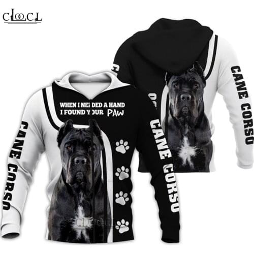 HX Newest Popular Cane Corso Dog 3D Print Fashion Hoodie Men Women Harajuku Sweatshirt Zip Pullover Casual Jacket Drop Shipping