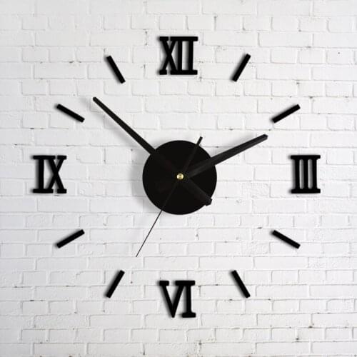 Quality acrylic wall clock diy clock fashion digital combination of a watch wall clock mute