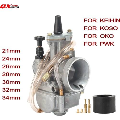 Motorcycle Carburetor Carburador PWK 21 24 26 28 30 32 34mm With Power Jet For OKO KOSO Dirt Bike ATV Scooter DIO JOG CR 2T 4T