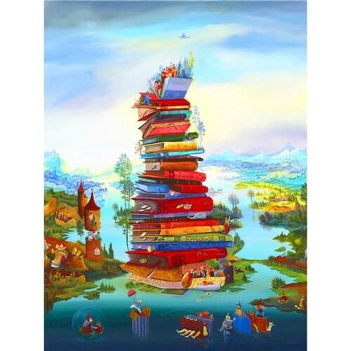 GATYZTORY Frame Books DIY Painting By Numbers Wall Art Canvas Painting Picture Paint By Numbers Coloring By Numbers Home Decors