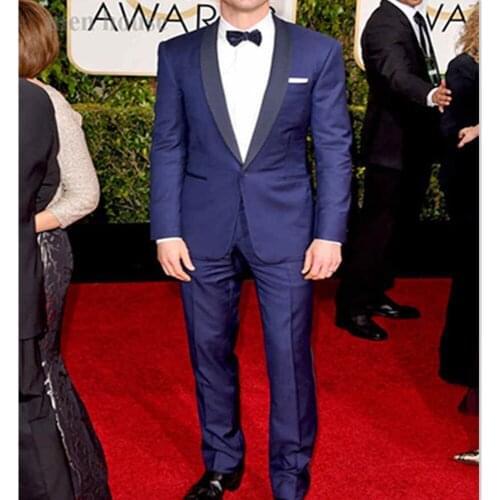 Men Suit Set Slim Fit Blazers Royal Blue 2 Pieces (Jacket+Pants) High Quality Men Suits For Wedding Prom Groom Best Man Tuxedos