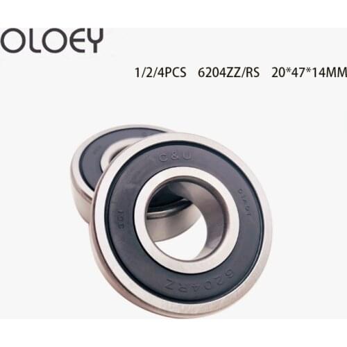 1/2/4PCS Excellent6204ZZRS 6204 6204 2RS ZZ 20x47x14mm Free ShippingMini Ball Bearing Miniature Bearing Deep Groove Ball Bearing