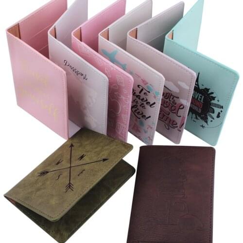 Multifunctional Travel Passport ID Card Cover Holder Case Protector Organizer PU Leather Woman Men Passport Cover