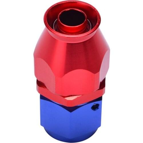 ESPEEDER AN8 Reusable PTFE Fitting Tube To Female AN Adapter For PTFE Hose Red And Blue Straight Swivel Hose End
