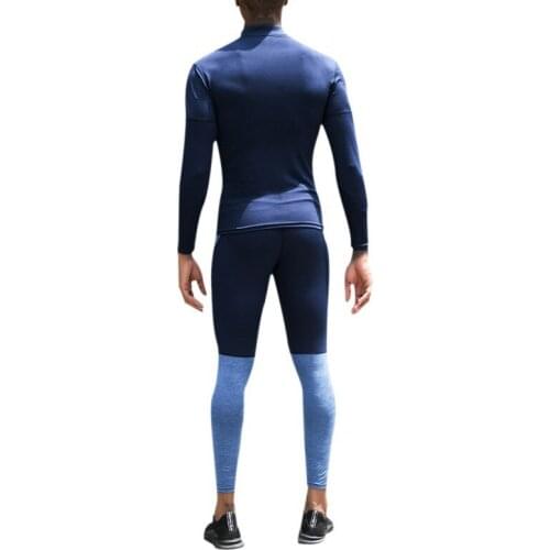 Men Sports T-shirt Quick-drying Breathable Stand Collar Long Sleeve