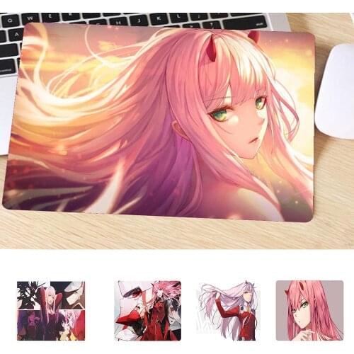 Anime Darling In The FranXX Small Mouse Pad Thickened Laptop Non-Slip Keyboard Mat Gaming Accessories Zero Two Anime Mouse Pad