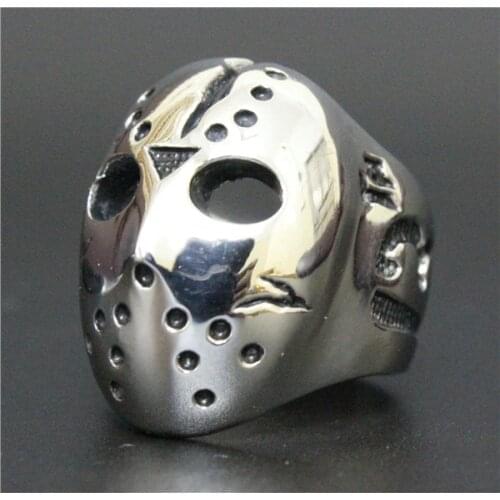 Newest No.13 Mysterious Mask Ring 316L Stainless Steel Men Boys Cool Mask Ring