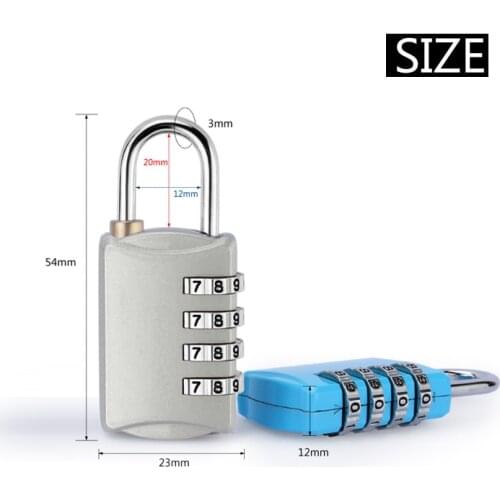 Padlock NEW for Room Suitcase Travel Mini Security Tool 4 Digits Number Combination Lock Password Lock