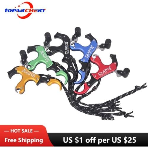 Toparchery Bow Release Aluminum Alloy Adjustable Compound Bow Release Archery Release For Hunting Outdoor Shooting Practice