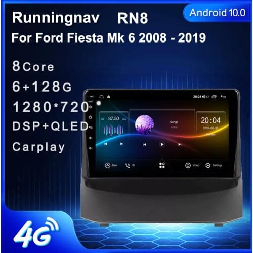 Runningnav For Ford Fiesta Mk 6 2008 - 2019 Android Car Radio Multimedia Video Player Navigation GPS