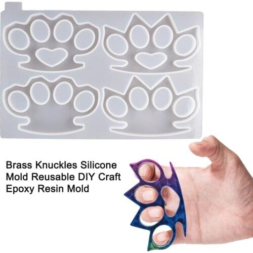Jewelry Silicone Mold Reusable DIY Craft Epoxy Resin Mold Earring Pendant Casting Mold Brass Knuckles Silicone Mould