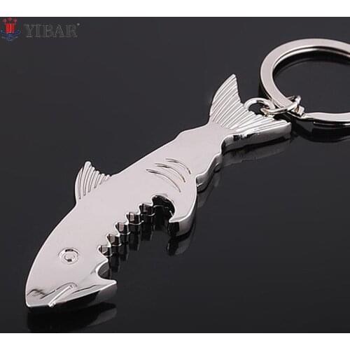 1x Metal Big Shark Beer Bottle Opener Keychain Keyring Keyfob Creative Gift
