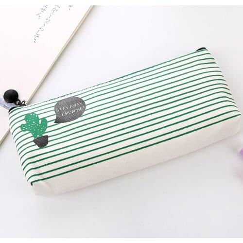 1Pcs Cute Pencil Case Small fresh print Gift Canvas Zipper Pencil Bags School Pencil Box Pencilcase School Supplies Stationery