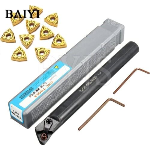 1pc S20R-MWLNR08 20mm Lathe Turning Tool Holder + 10pcs WNMG080404 MA UE6020 Carbide Insert