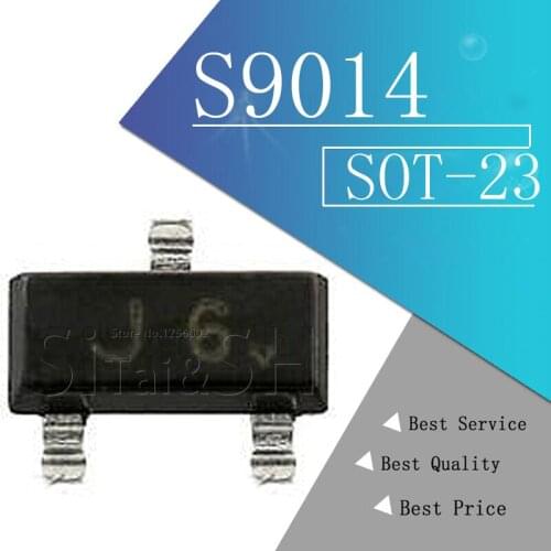 100PCS S9014 SOT23 9014 SOT SMD J6 SOT-23 new transistor