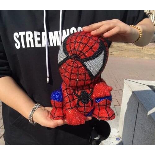 24cm Disney Spider-man Savings Bank Decoration DIY Diamond Set Money Box Boys and Girls Gift Saving Box Cartoon Cash Box Vinyl