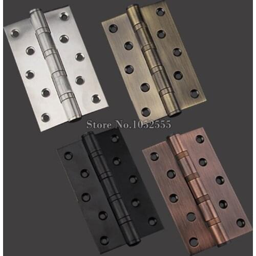 4PCS/lot 5Inch*3Inch*3mm Stainless Steel Brushed Door Hinges Extra-thick Smooth & Quiet Mute Door Hinges Furniture Hardware