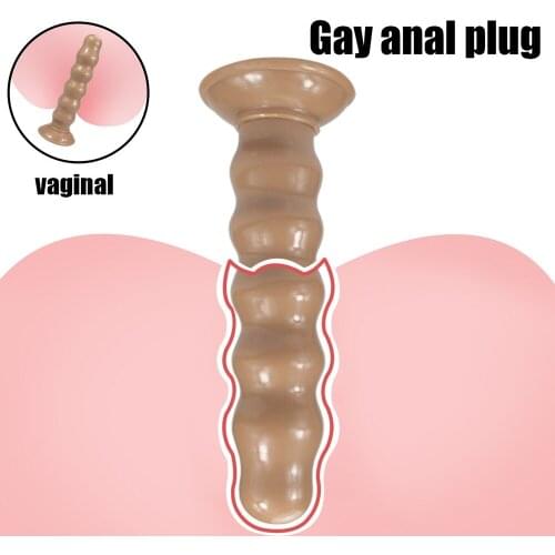 Gourd-Shape Dildo Anal Plug With Suction Cup Jelly Butt Plugs Anal Toys Prostate Massage Sex Toys For Women Toys For Adults 18