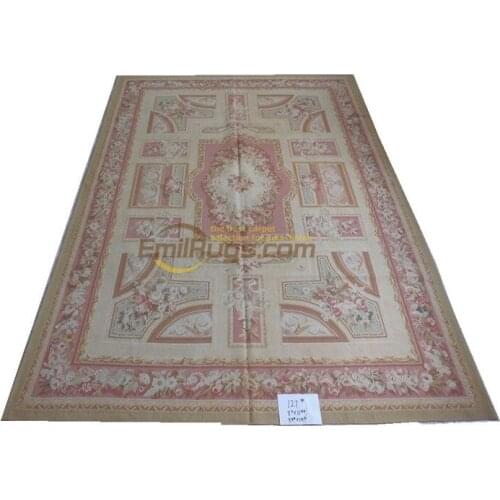 Antique French Aubusson Verdure floor Fashionable Household Decorates Circular French Antique Bedding
