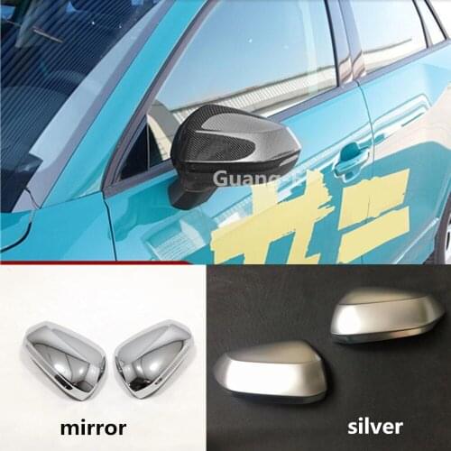 Car Abs Decoration Styling Stick Rear View Rearview Side Glass Mirror Cover Trim Frame 2pcs For Audi Q2 Q2l 2018 2019 2020 2021