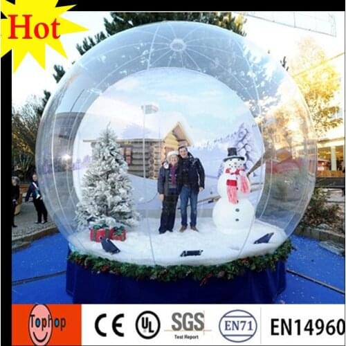 Free shipping! inflatable christmas custom mini snow globe photo dia 4m christmas event show toys
