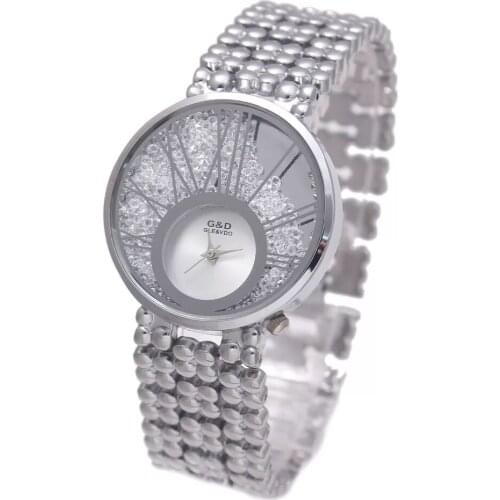2021 G&DFashion Casual Ladies Steel Band Bracelet Watch Explosive Quartz Watch Japanese Movement