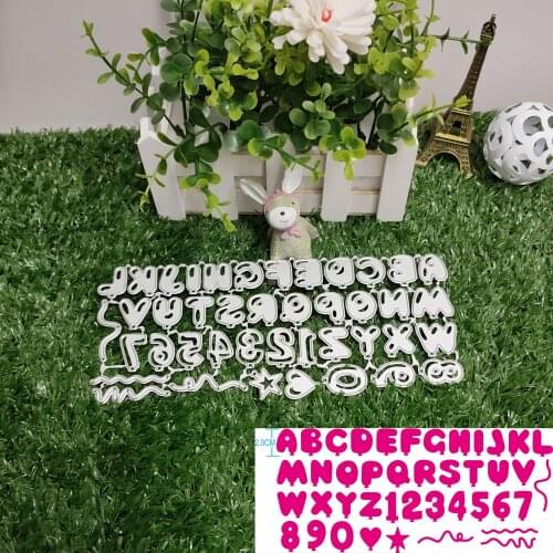Numeric and alphabetic metal contains 26 letters cutting dies scrapbook Balloon Font cutting dies embossing template technology