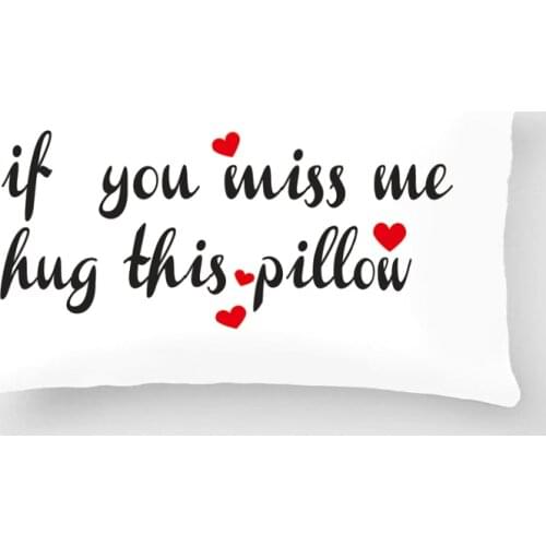 If You Miss Me Hug This Pillow Cushion Cover Long Distance Gift Pillowcase Pillow Cushion Cover Wedding Decorative Case