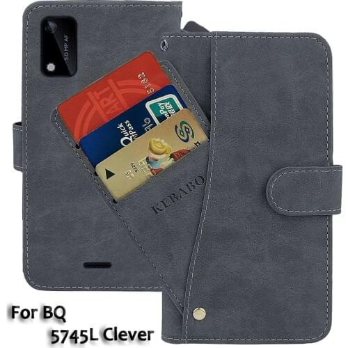 Leather Wallet BQ 5745L Clever Case 5.7" Flip Fashion Luxury Front Card Slots Cases Cover Business Magnetic Phone Bags