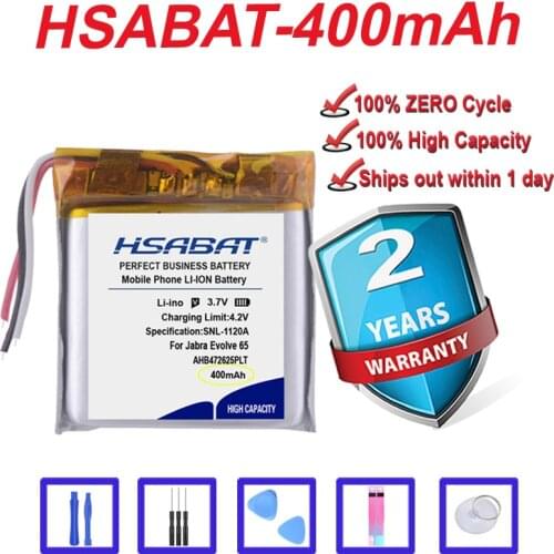 Top Brand 100% New 400mAh AHB472625PLT Battery for Jabra Evolve 65 Earphone in stock