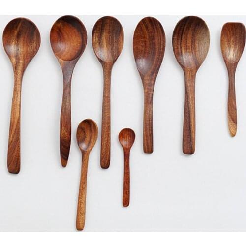 Spoons Nonstick Stain-free Wooden Practical Spatula Spoon for Kitchen