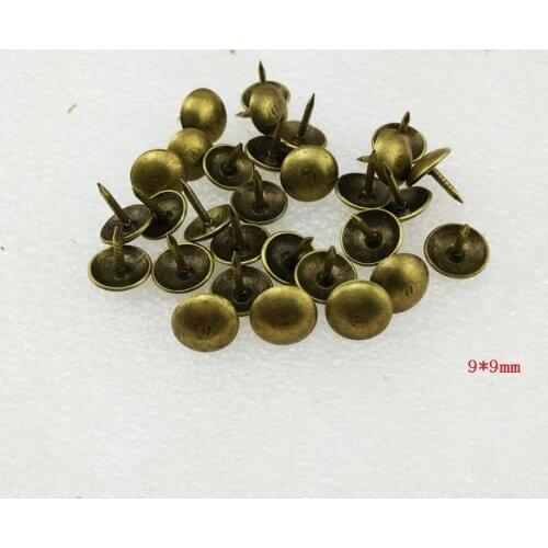 Hardware Decorative Upholstery Tacks Bronze Antique round Nail Studs Leather Crafts Furniture sofa decor 9mm*9mm nail