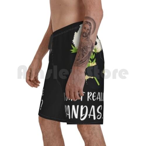 I Just Really Like Pandas , Ok ? Beach Shorts Men Beach Pants Swimwear Panda Lover Panda Birthday Memes Funny