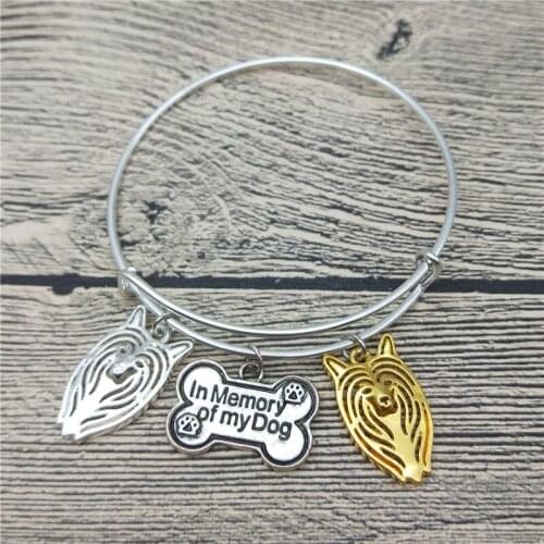 Trendy New Chinese Crested Bangles Cute Chinese Crested Dog Bangles Bracelets Fashion Animal Pet Jewellery