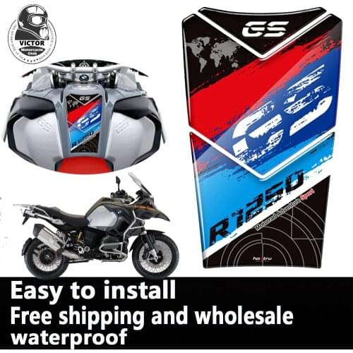 For BMW R1250GS Motorcycle Stickers Fuel Tank Pad Fishbone Protective 3D Sticker Decals Free Shipping And Wholesale