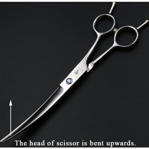 Pet Scissors 7" Upward Curved Pet Grooming Scissors Professional Shears Barber Using Dogs & Cats Left and Right Hand Universal