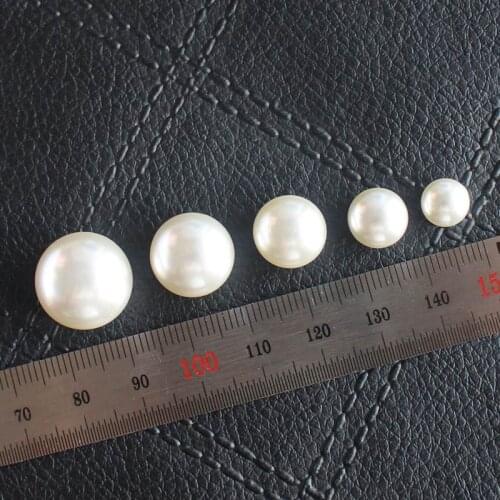 Wholesale 50pcs/Lot ,ABS Pearl Bread Shape Half Drilled 8-16mm Beads ,DIY Jewelry Making ! wholesale for all items