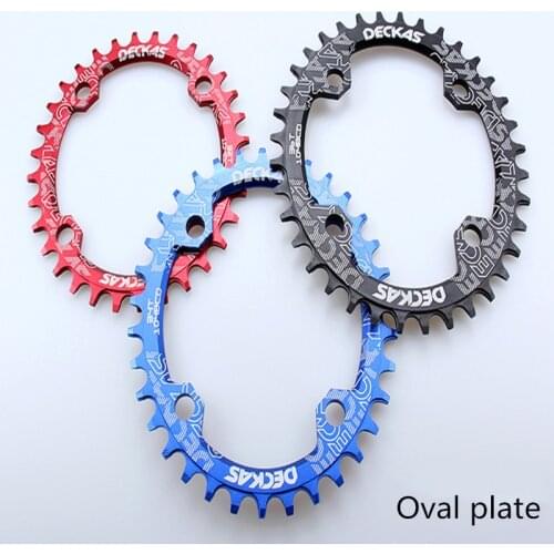 DECKAS Oval chain ring Mountain Bicycle Crank Chainwheel Aluminum BCD104 Chainring 32-38T