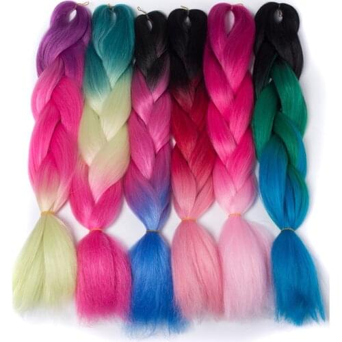 Qp hair Synthetic Hair 24 inch Jumbo Braiding Hair 100g/Pack Blonde Grey Crochet Twists Braids Hair Extensions