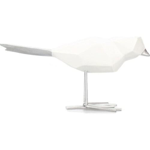 Modern Cute Resin Bird Figurine Ornaments Geometric Origami Animal Statue Home Office Decor Gift