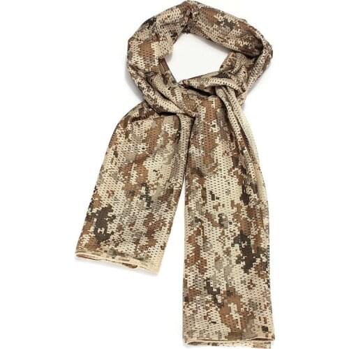 Tactical Military camouflage Scarf Multifunctional Army Mesh Breathable Scarf Wrap Mask Shemagh Veil for hunting outdoor Hiking