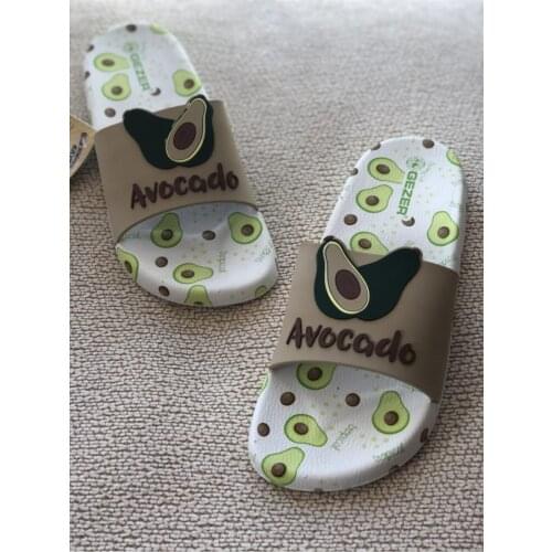 Overhead Avocado Pattern Comfortable Soft Outsole Slip-Resistant Outsole Structure Balcony Bathroom Garden Home Intra- Beach Slipper