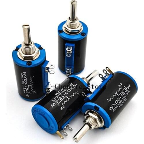 WXD3-13-2W Wirewound Potentiometer Resistance WXD3-13-2W 100R 470R 1K 4.7K 10K 22K 47K 100KΩ Ohm Linear Rotary Potentiometer