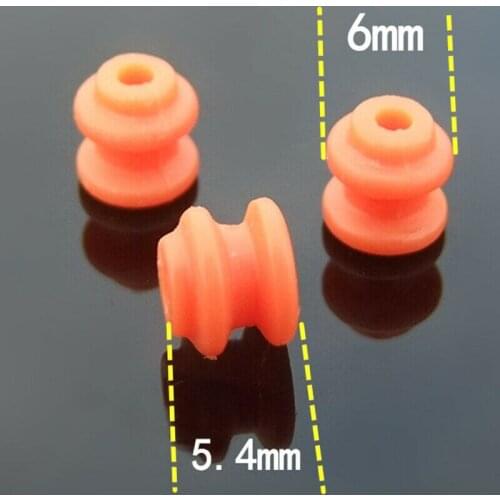 10PCS 6mm 2mm Plastic Orange Micro Pulley Toy Gear Pulley Single Slot 62A 0.5 Mode Mini Motor Pulley Model Accessories